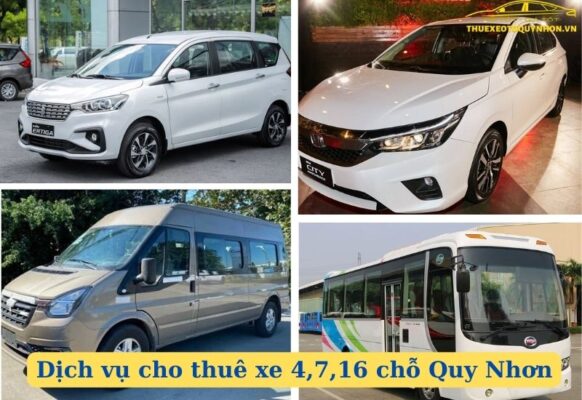 Dịch vụ cho thuê xe 4-7-16 chỗ Quy Nhơn