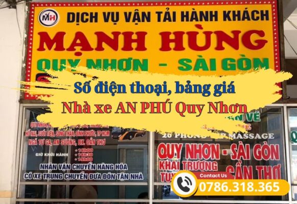 Nhà xe Mạnh Hùng Quy Nhơn Sài Gòn